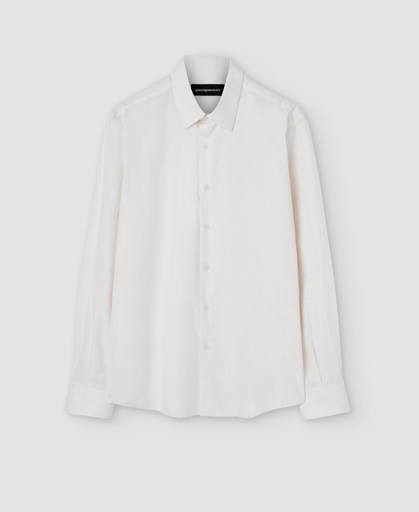 Men Shirt | Ecru Regular Fit Cotton Shirt by Spanish designer Adolfo Dominguez