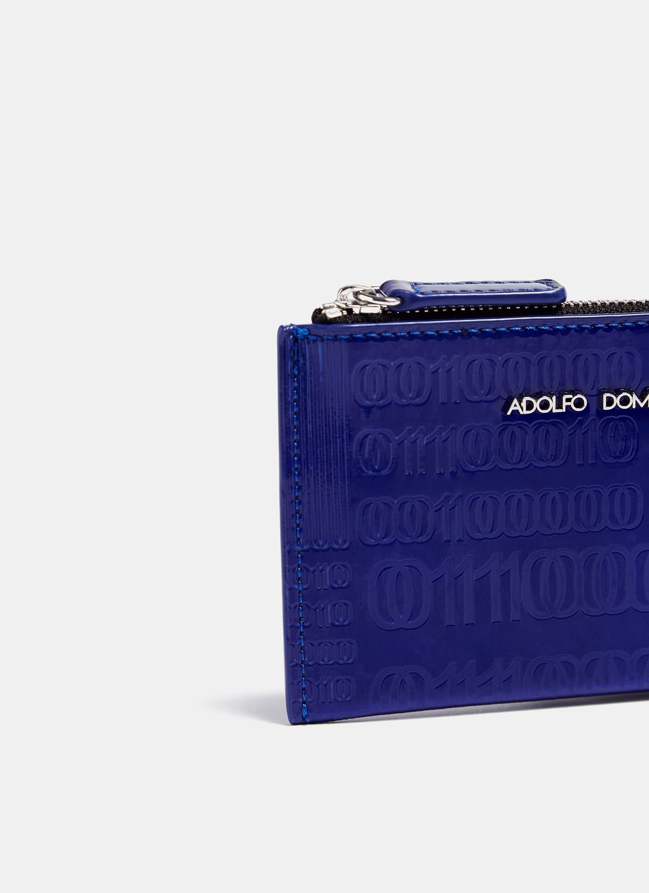 Women Wallet | Electric Blue Wallet With Mirror Finish by Spanish designer Adolfo Dominguez