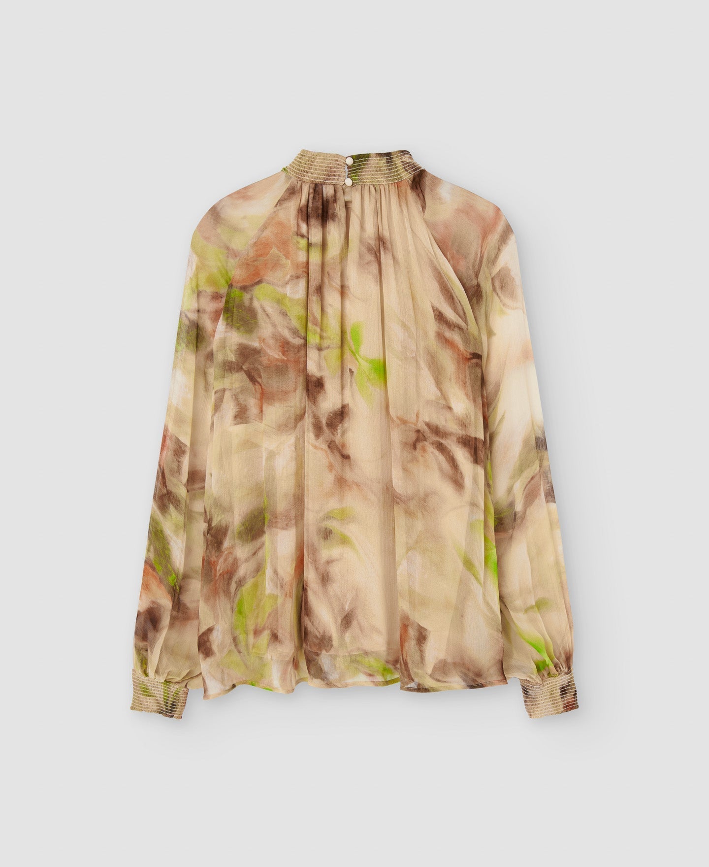 Women Shirt | Flower Stamped Print Bambula Blouse by Spanish designer Adolfo Dominguez