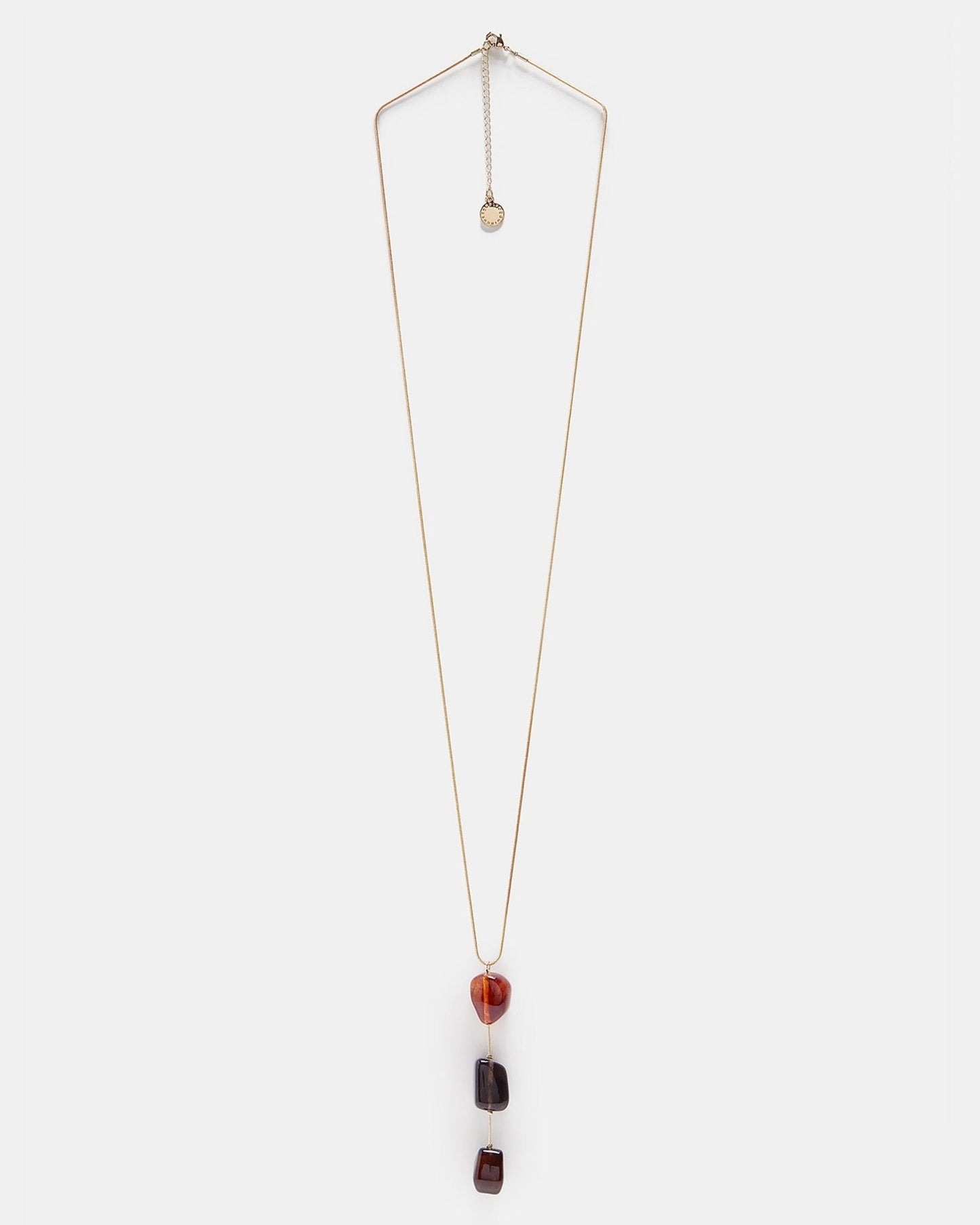 Women Necklace | Gold Long Pendant Necklace by Spanish designer Adolfo Dominguez