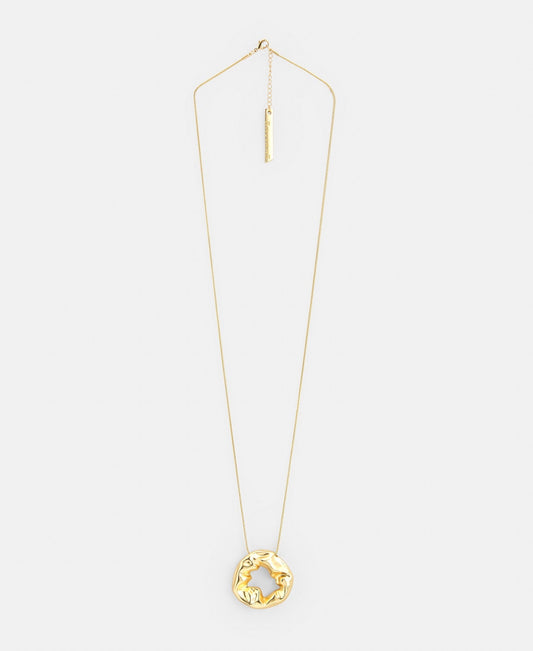 Women Necklace | Gold Organic Nature Necklace In Zinc by Spanish designer Adolfo Dominguez