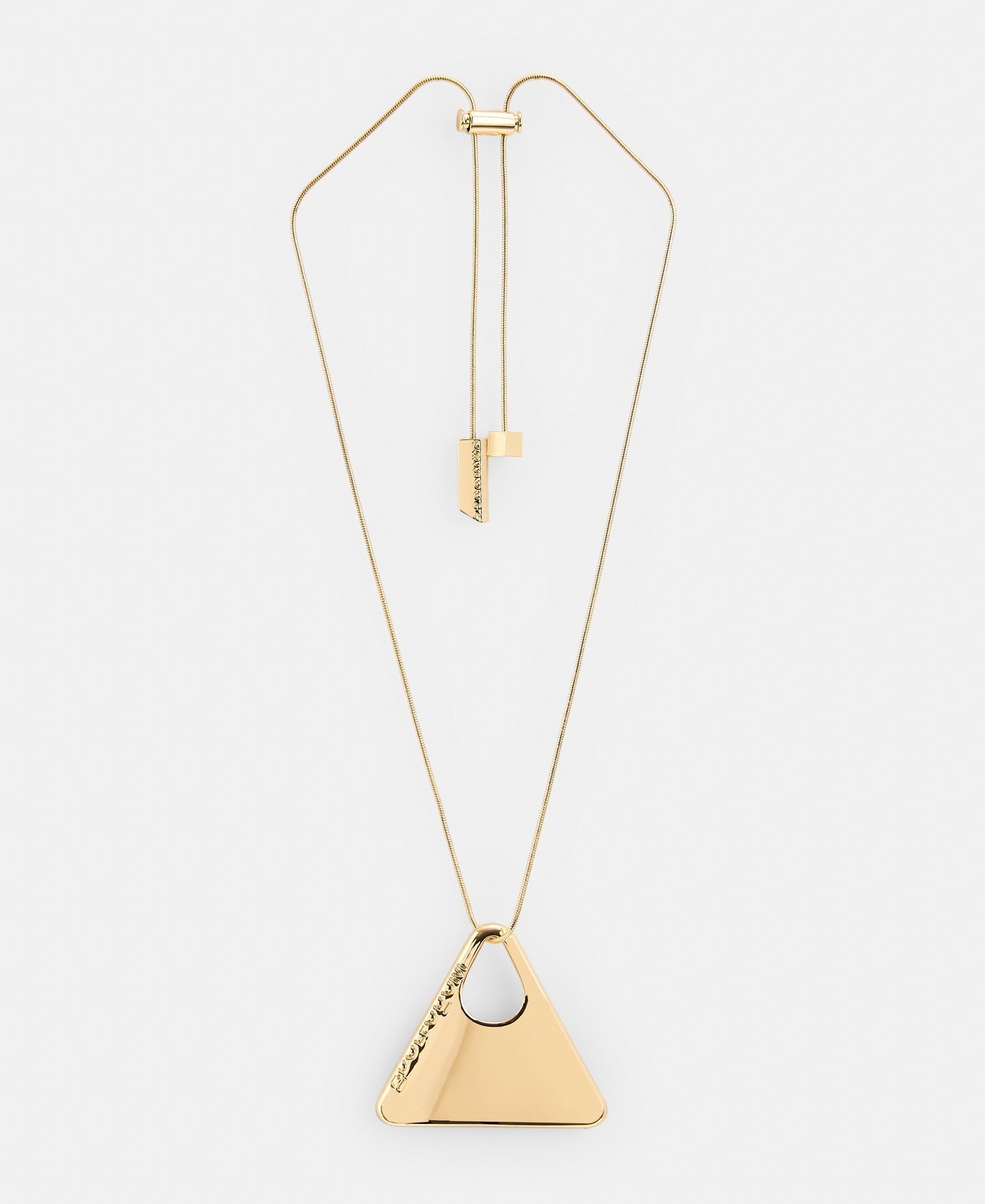 Women Necklace | Gold Zinc And Brass Triangular Necklace by Spanish designer Adolfo Dominguez