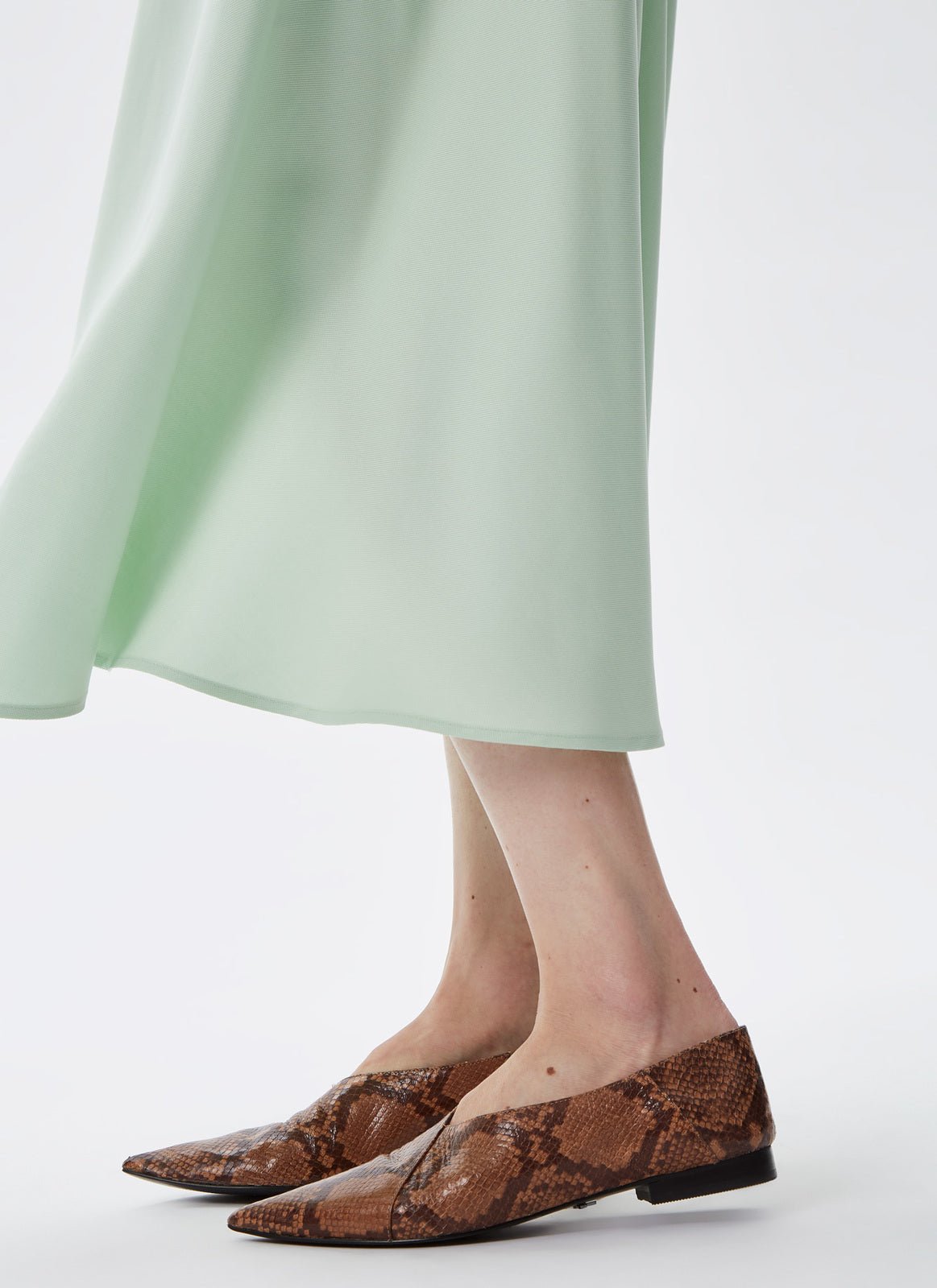 Women Skirt | Green Lyocell Skirt With Asymmetric Hem by Spanish designer Adolfo Dominguez