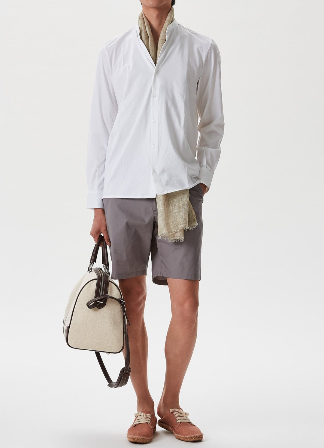 Men Shorts | Grey Short by Spanish designer Adolfo Dominguez