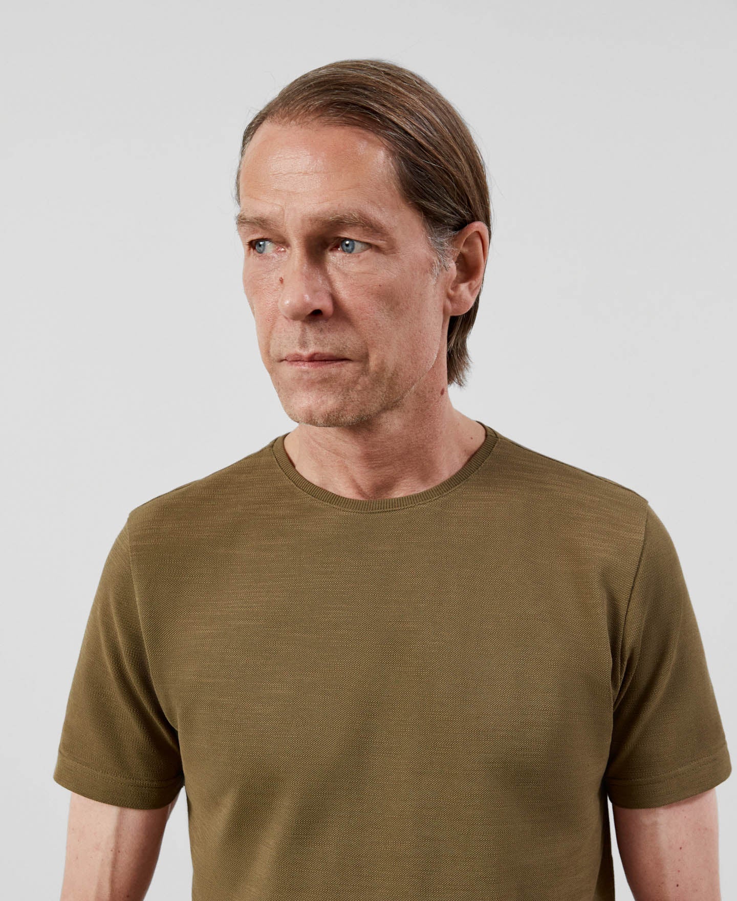 Men T-Shirt (Short Sleeve) | Khaki T-Shirt by Spanish designer Adolfo Dominguez