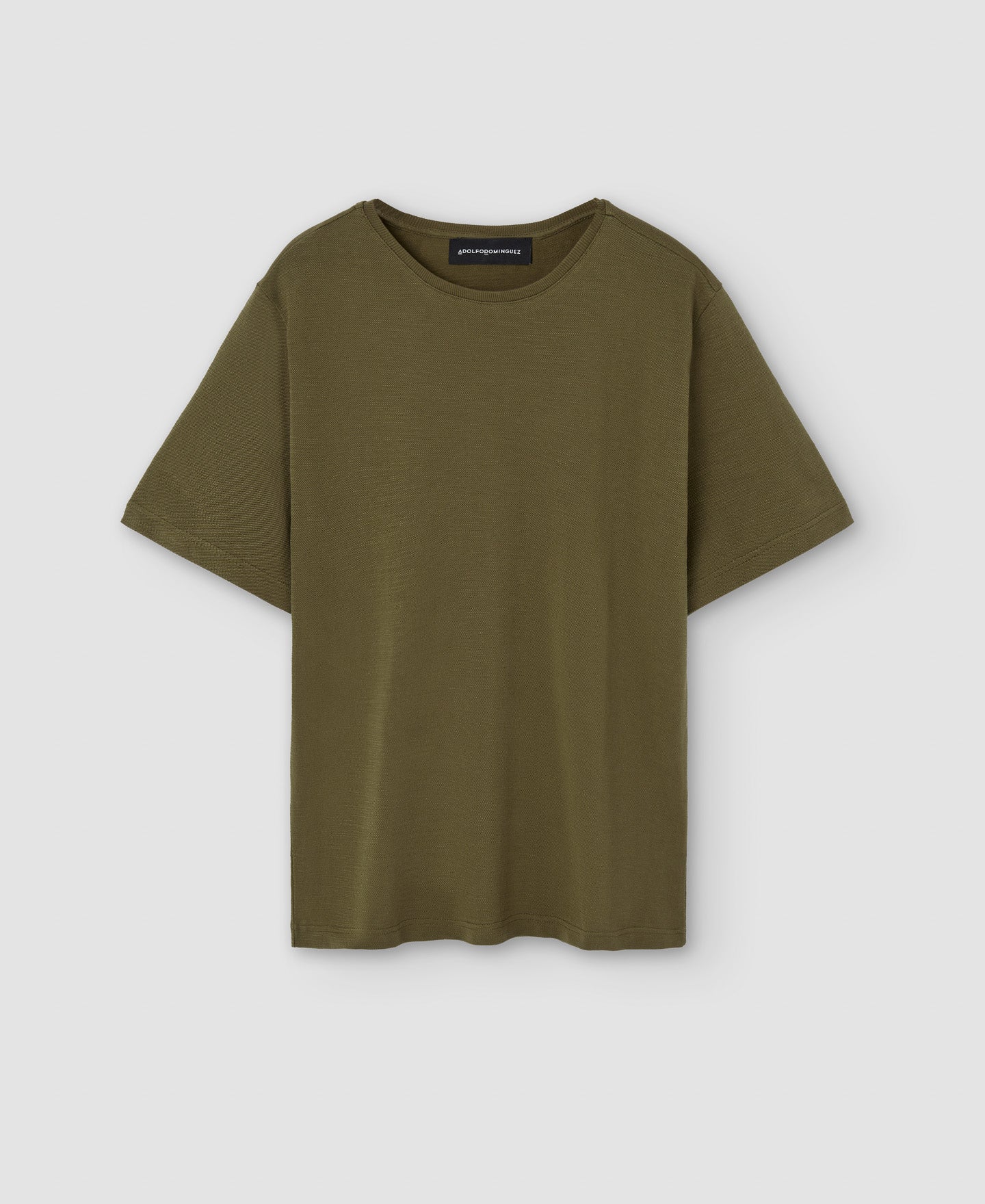 Men T-Shirt (Short Sleeve) | Khaki T-Shirt by Spanish designer Adolfo Dominguez