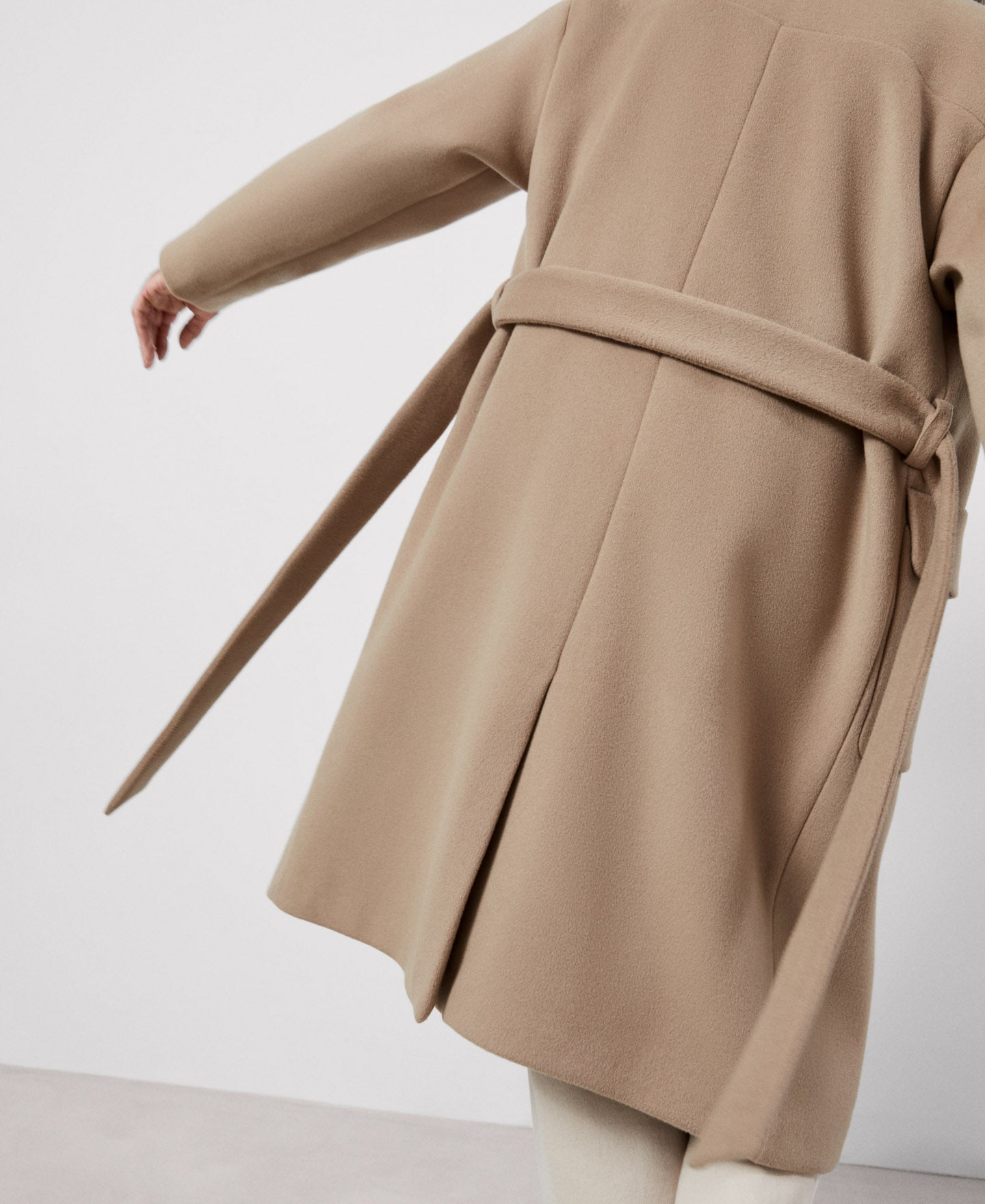 Men Coat | Light Brown Merino Wool Cloth Oversize Coat by Spanish designer Adolfo Dominguez