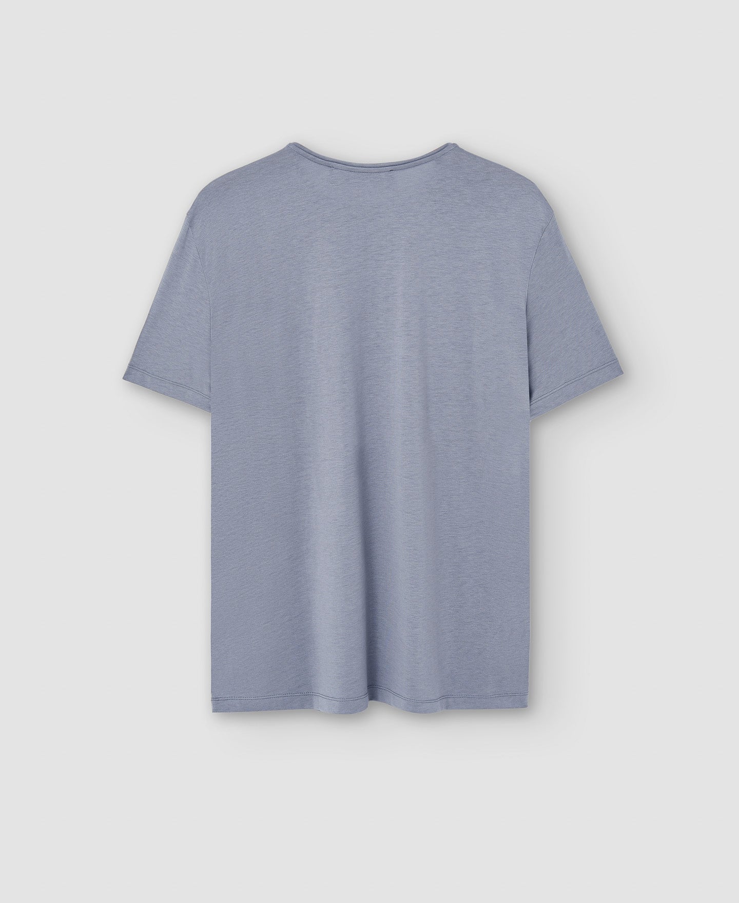 Men T-Shirt (Short Sleeve) | Light Grey Lyocell Crew Neck T-Shirt by Spanish designer Adolfo Dominguez