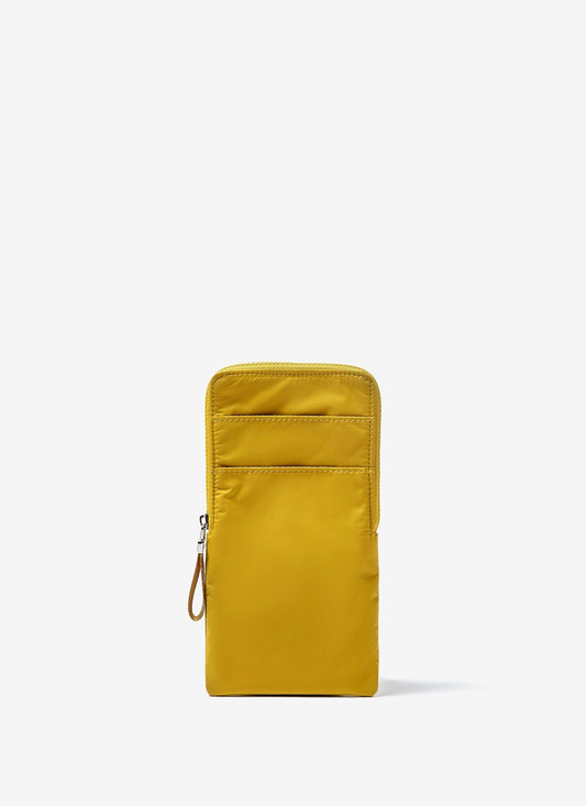 Men Bags | Lime Nylon Hanging Mobile Cover by Spanish designer Adolfo Dominguez