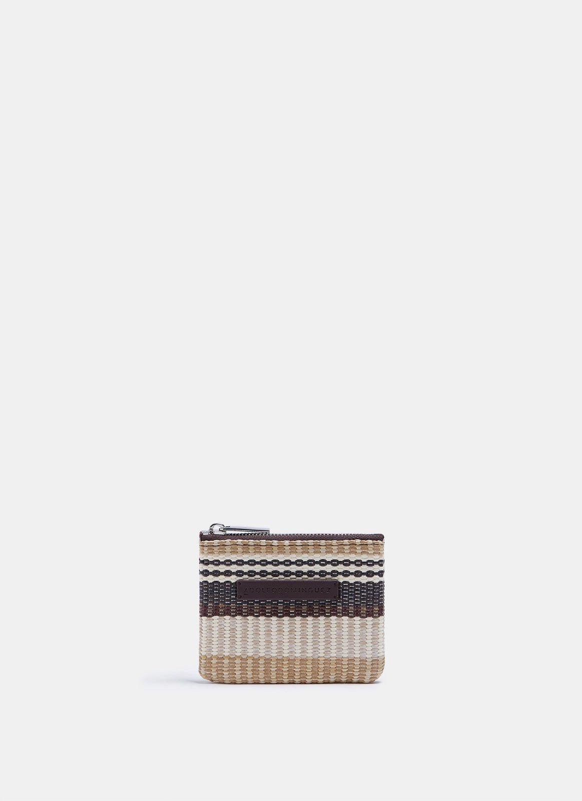 Women Wallet | Natural Raffia-Style Coin Purse With Logoed Tag by Spanish designer Adolfo Dominguez