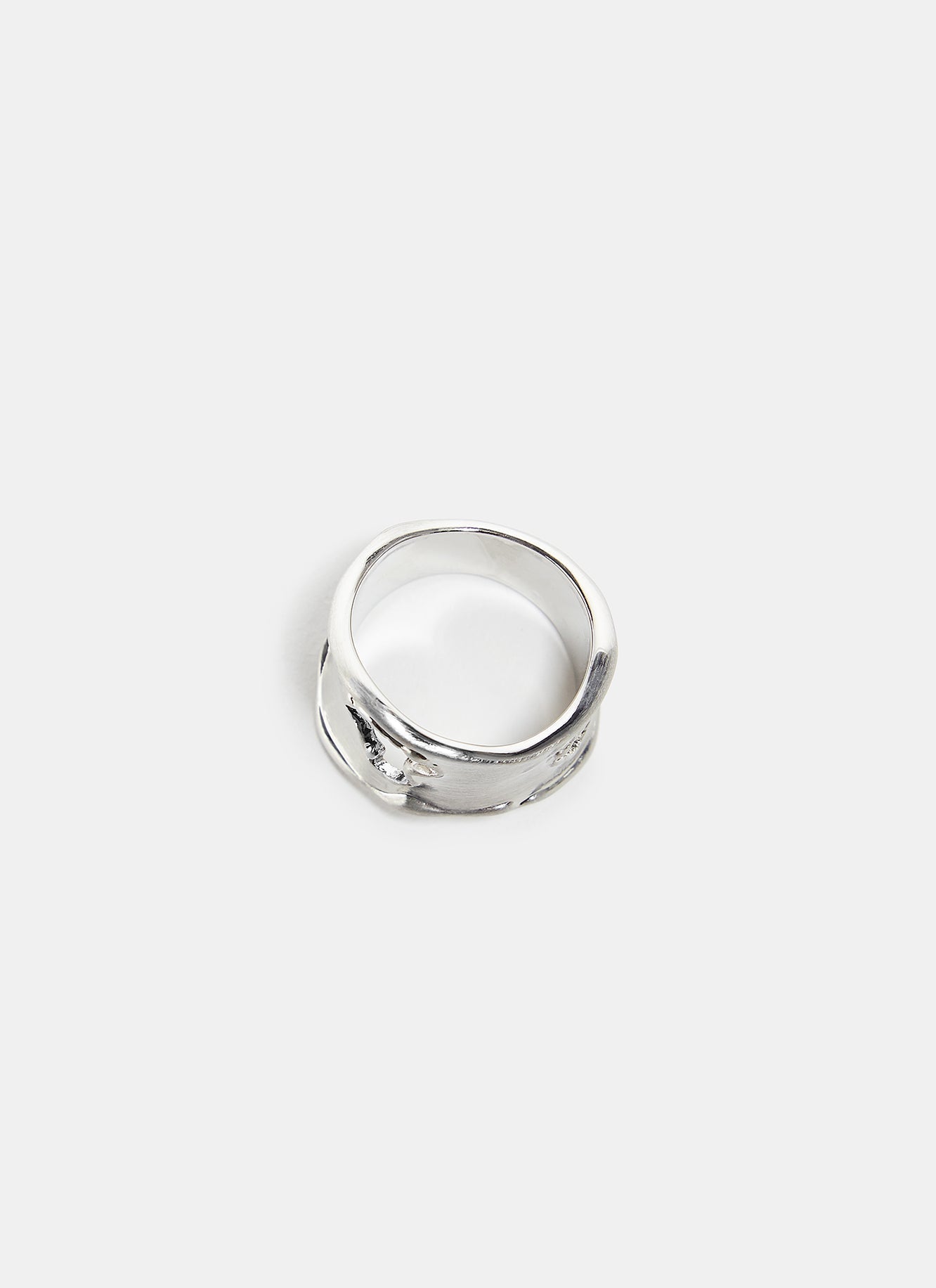 Women Ring | Old Silver Aged Metal Ring by Spanish designer Adolfo Dominguez