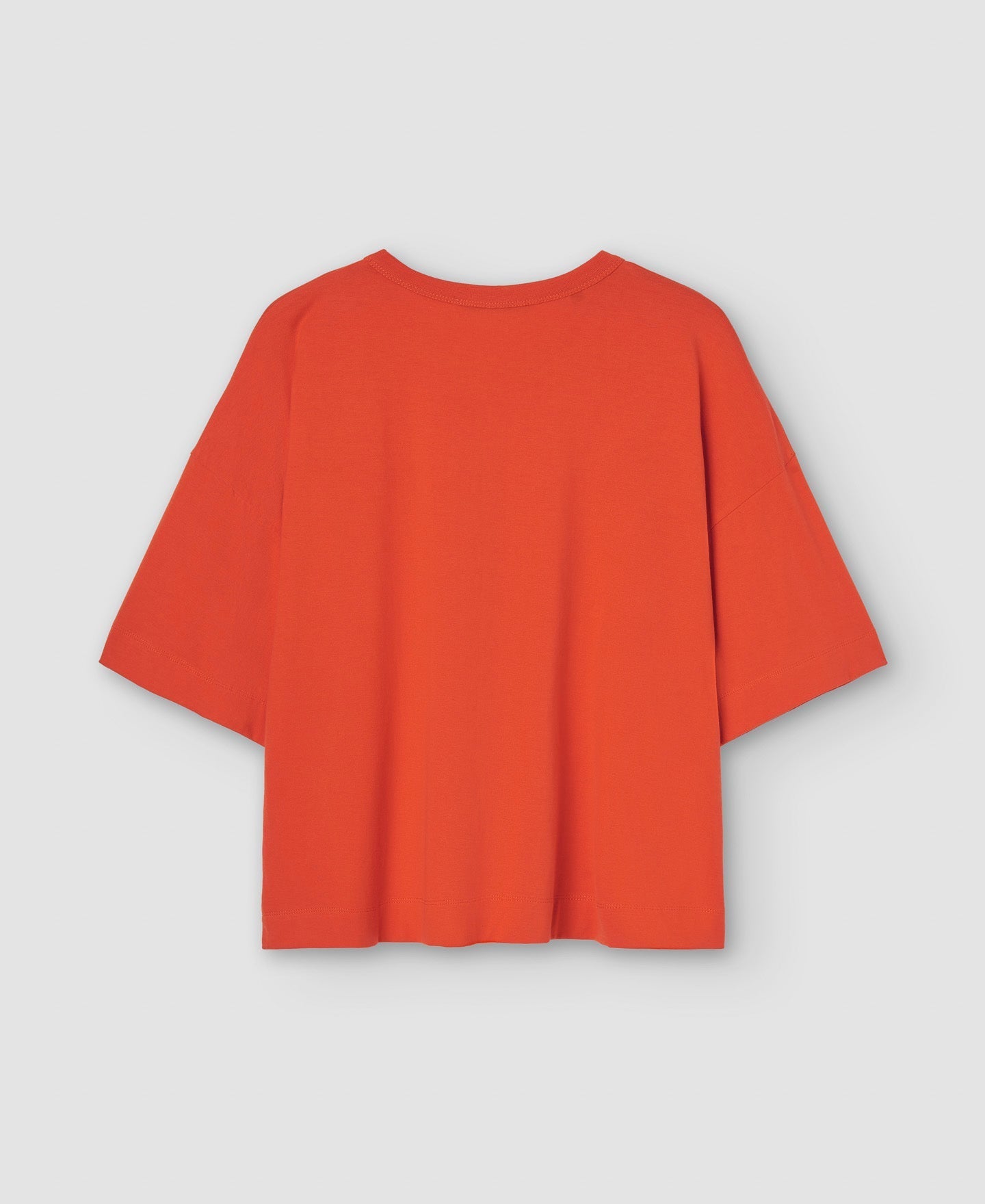 Women T-Shirt (Short Sleeve) | Orange Straight Line Organic Cotton T-Shirt by Spanish designer Adolfo Dominguez