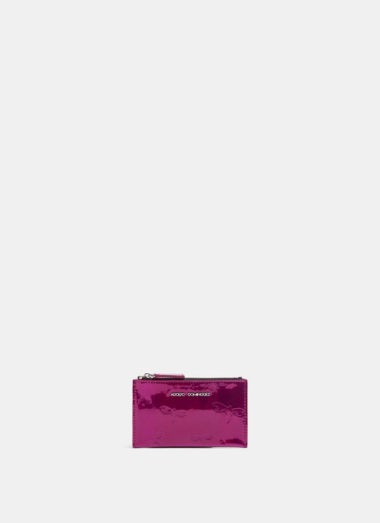 Women Wallet | Pink Wallet With Mirror Finish by Spanish designer Adolfo Dominguez