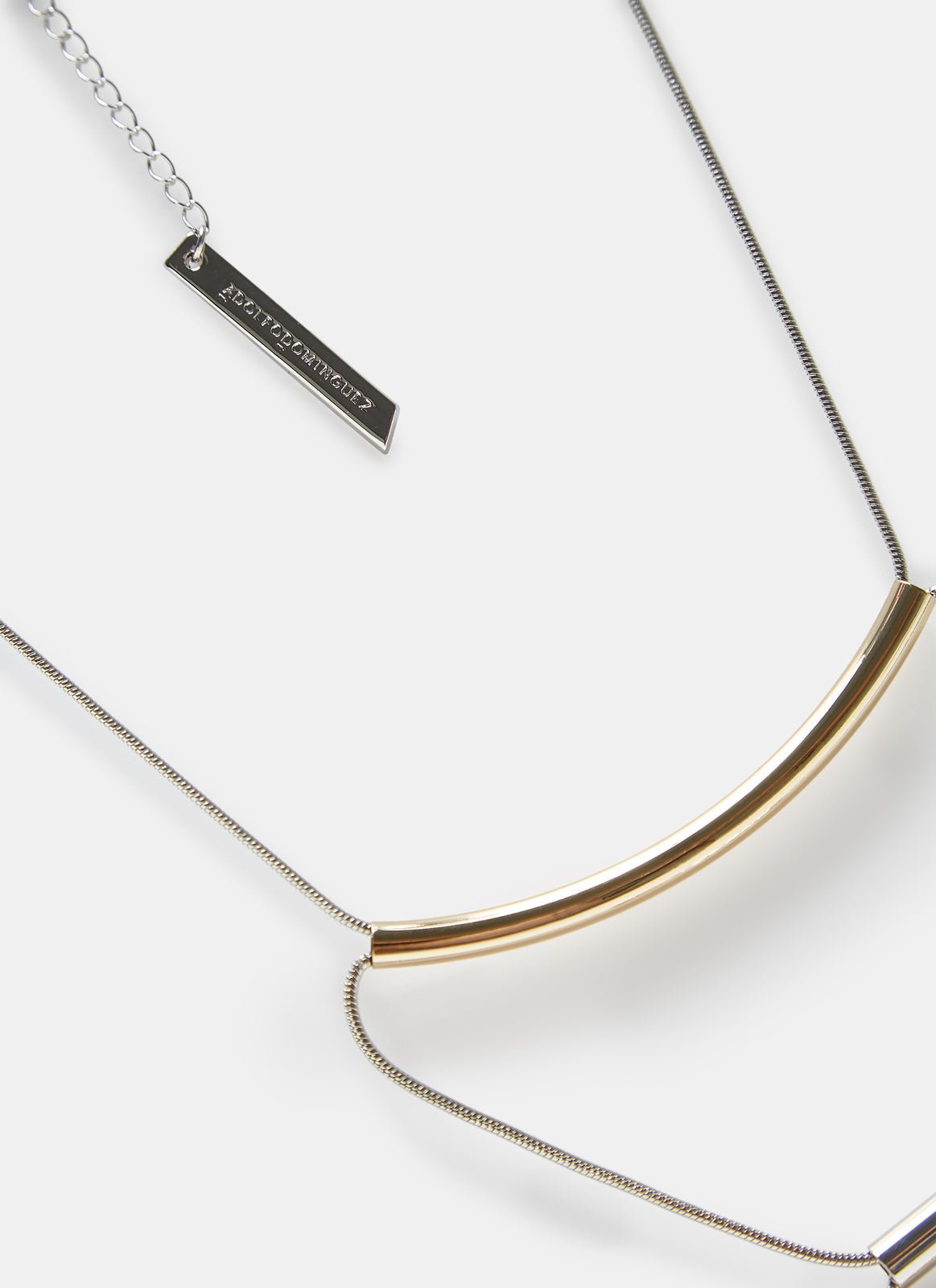 Women Necklace | Short Three Tier Tubular Abstract Neck by Spanish designer Adolfo Dominguez