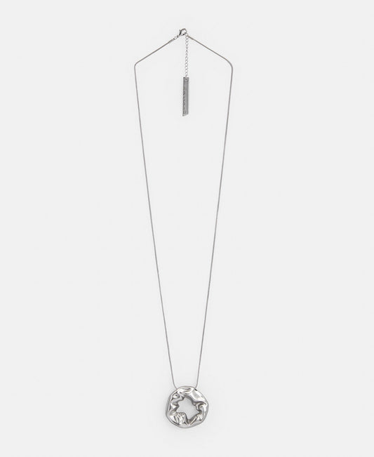 Women Necklace | Silver Organic Nature Necklace In Zinc by Spanish designer Adolfo Dominguez