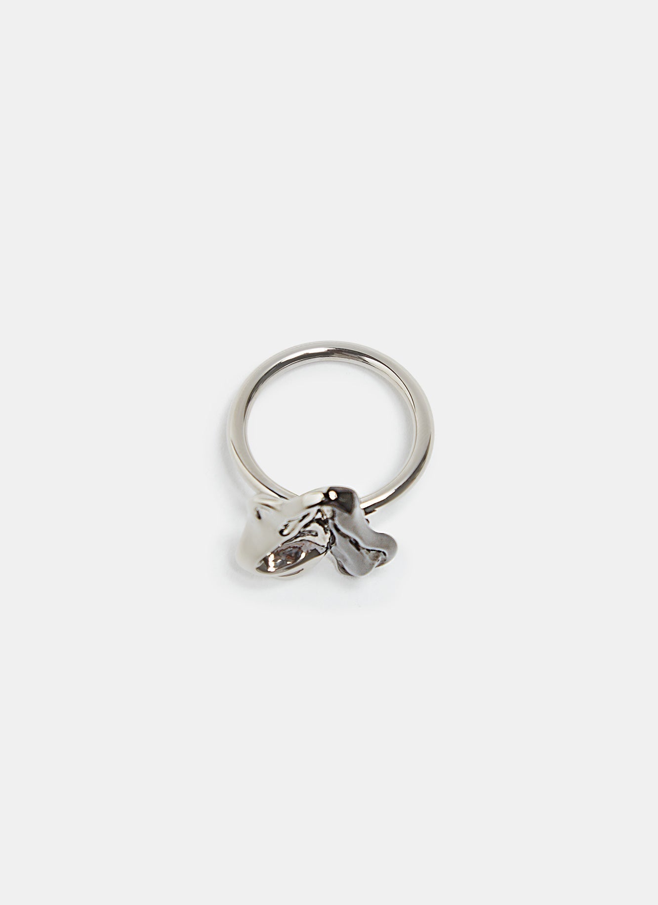 Women Ring | Silver Ring With Creased Shape by Spanish designer Adolfo Dominguez