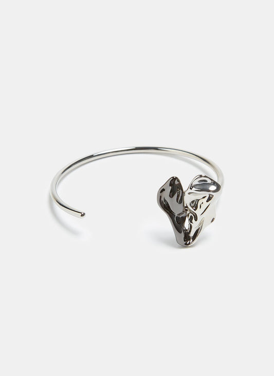 Women Bracelet | Silver Slim Bracelet With Creased Shape by Spanish designer Adolfo Dominguez