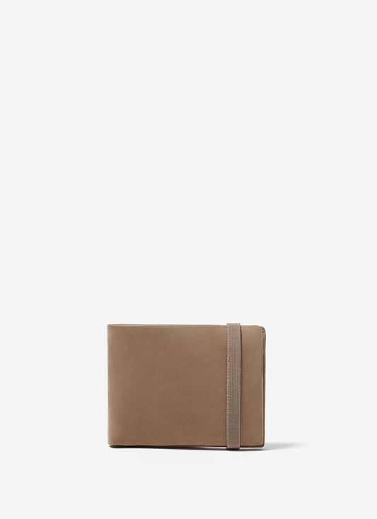 Men Wallet | Stone Leather Wallet With Elastic Band by Spanish designer Adolfo Dominguez