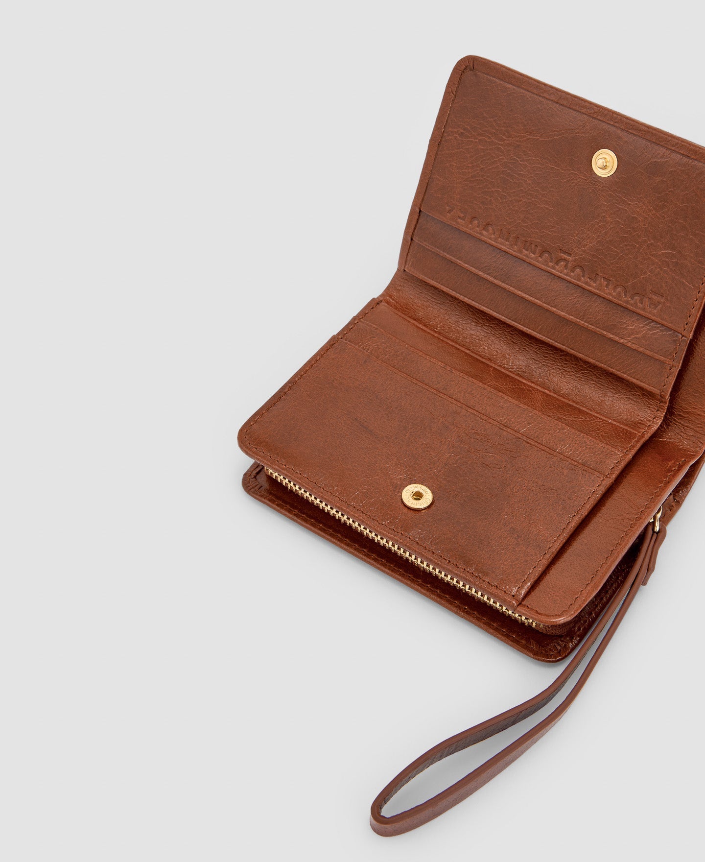 Women Wallet | Tan Cracked Leather Medium Wallet by Spanish designer Adolfo Dominguez