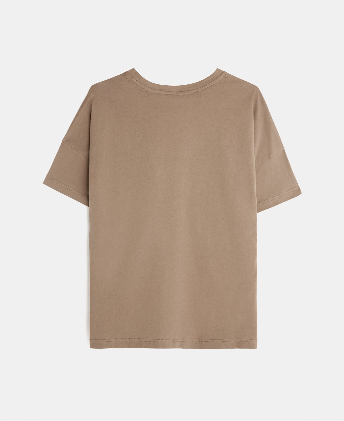 Men T-Shirt (Short Sleeve) | Taupe Organic Cotton Pocket T-Shirt by Spanish designer Adolfo Dominguez