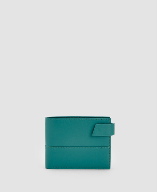 Men Wallet | Turquoise Responsible Leather Mens Wallet by Spanish designer Adolfo Dominguez