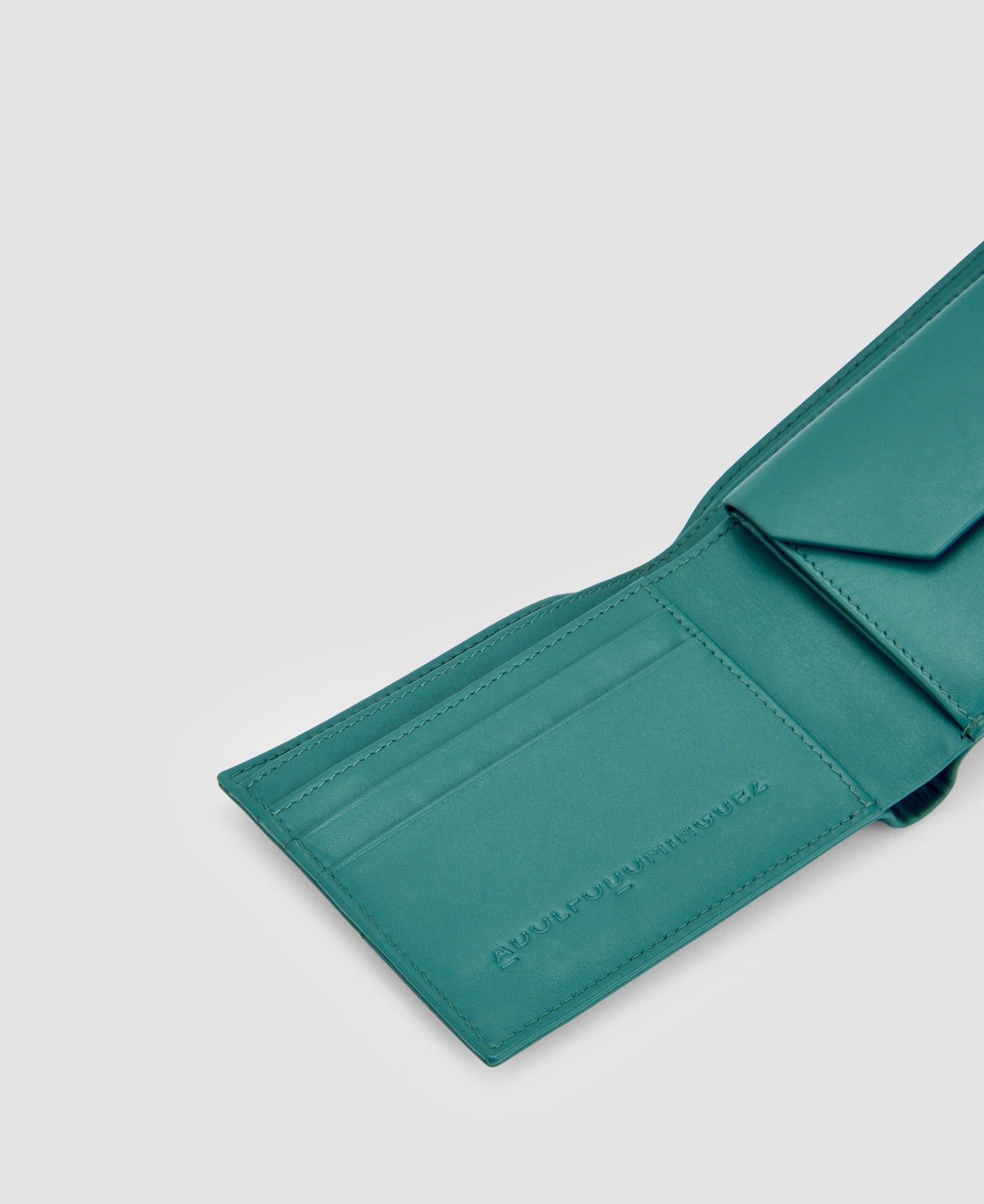 Men Wallet | Turquoise Responsible Leather Mens Wallet by Spanish designer Adolfo Dominguez