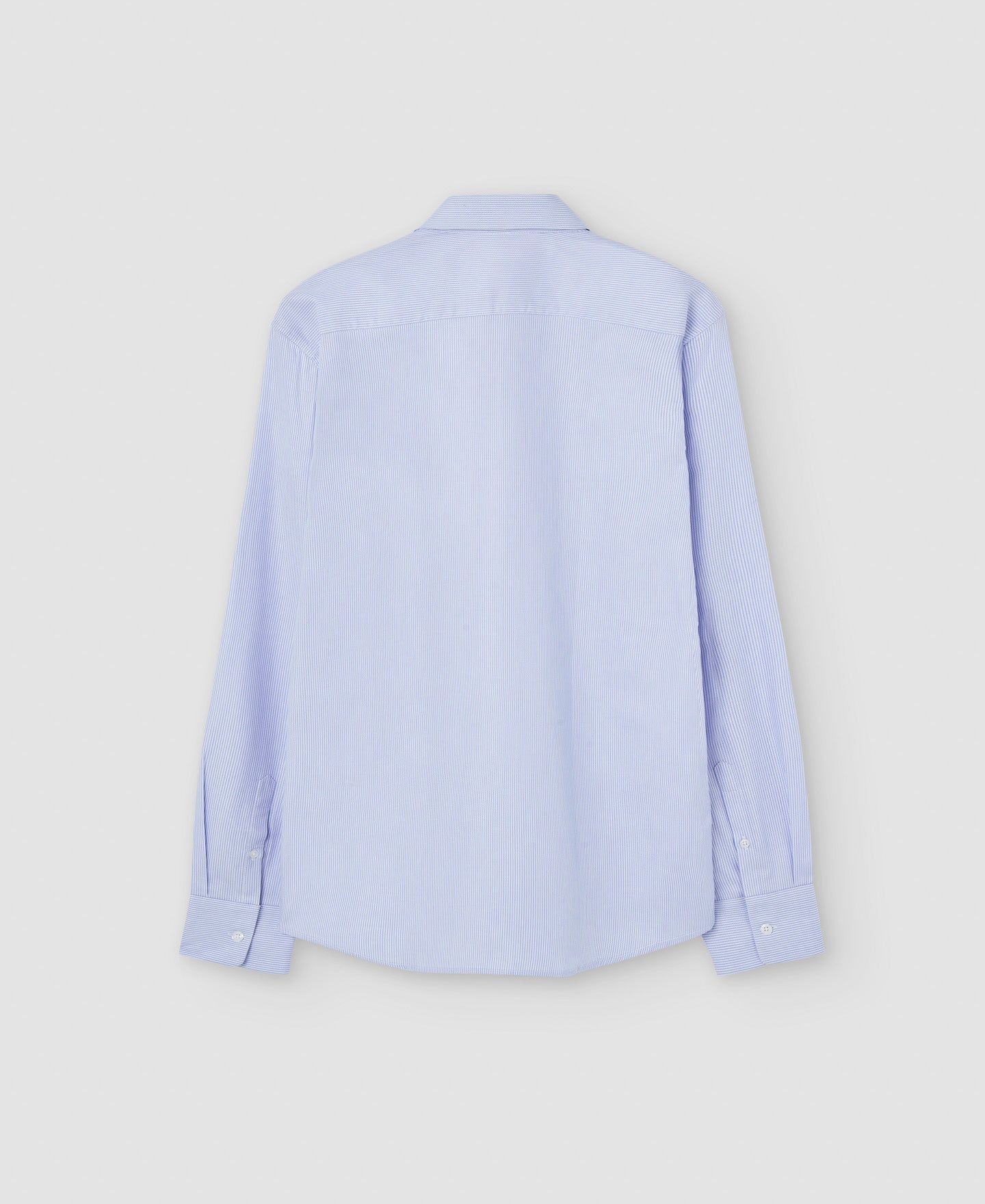 Men Shirt | White/Blue Stripe Cotton Button-Down Shirt by Spanish designer Adolfo Dominguez