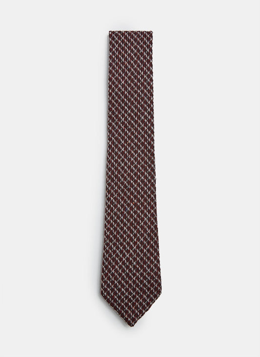 Men Tie | Wool Tie With Mini-Check Design by Spanish designer Adolfo Dominguez