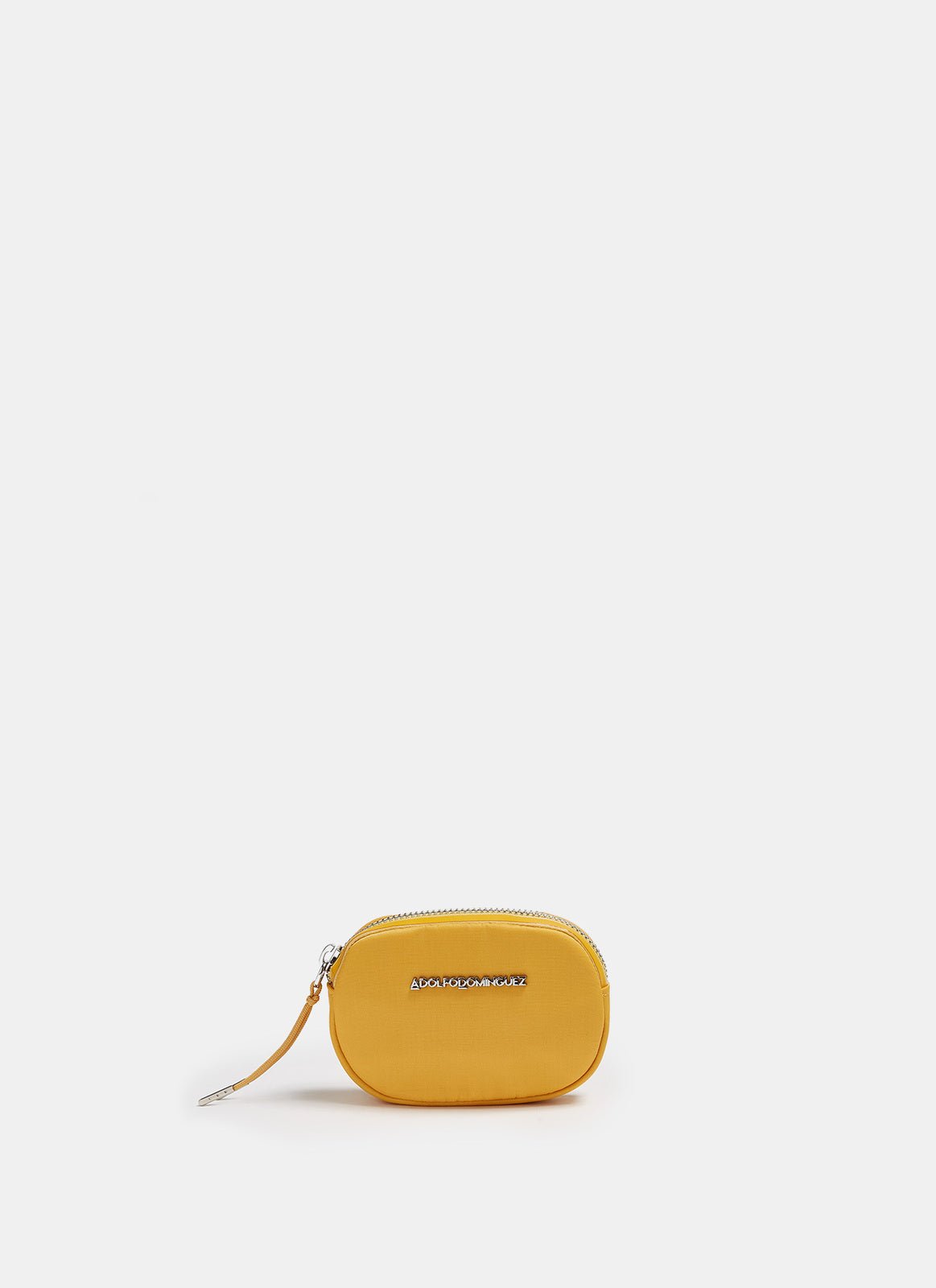 Women Wallet | Yellow Technical Nylon Rounded Coin Purse by Spanish designer Adolfo Dominguez