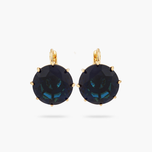 Ocean Blue Dimantine Round Stone Earrings | ASLD1401