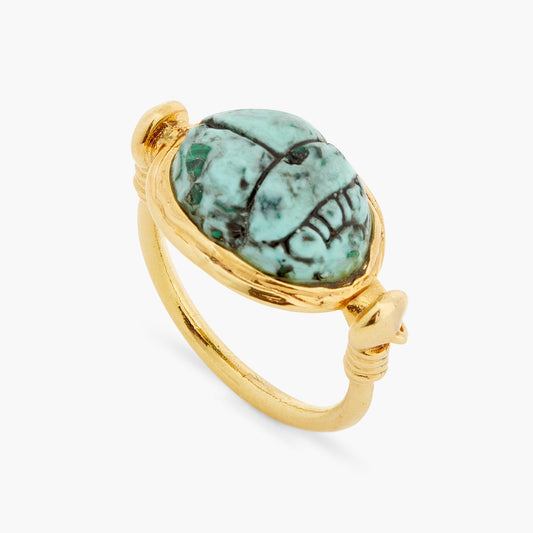 Turquoise Scarab Beetle Ring | ASNI6011