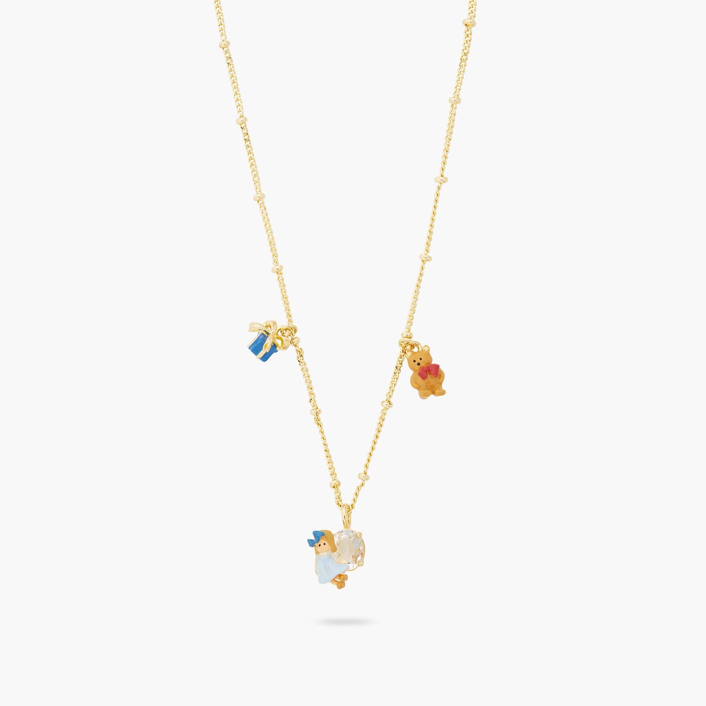 Christmas Gift, Teddy Bear And Doll Charm Necklace | ASPS3021