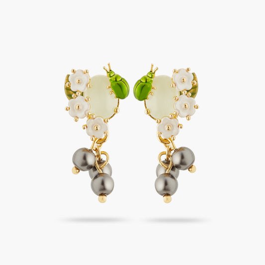 Blueberry And Scarab Beetle Earrings | ATBG1091