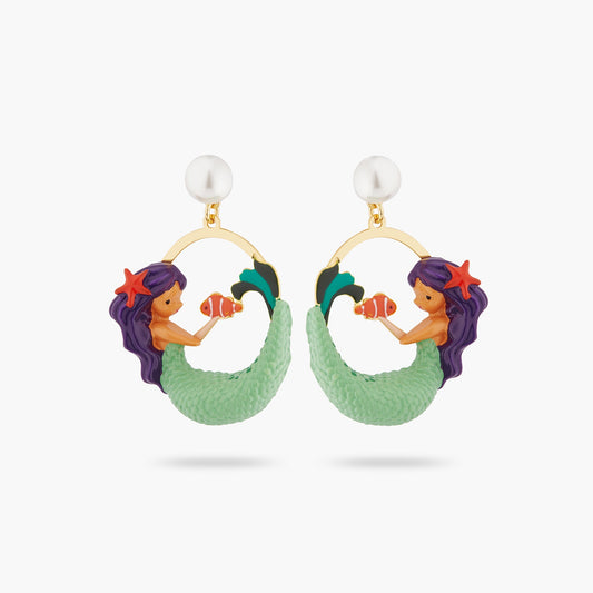 Mermaid And Pearl Earrings | ATOC1011