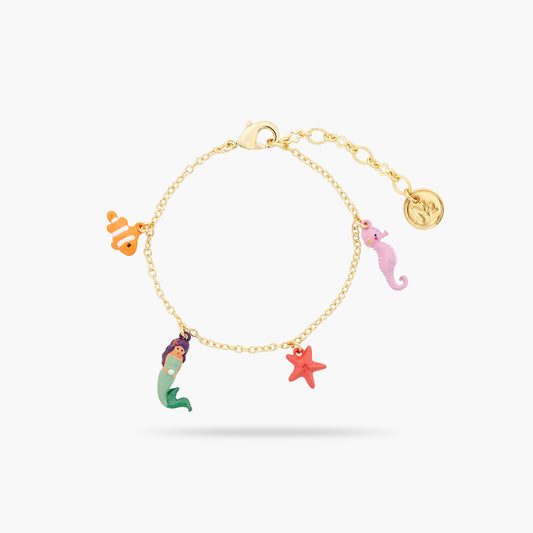 Mermaid And Marine Animal Charm Bracelet | ATOC2011