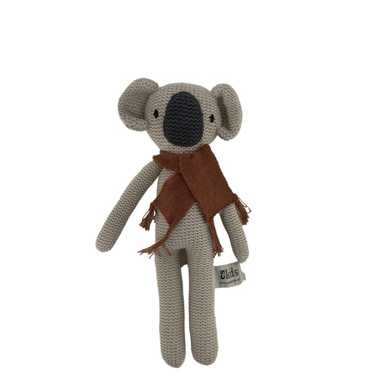 Eco Knitted Animal Rattle - Koala